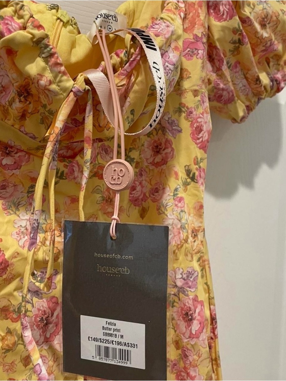 House of CB Yellow Floral Puff-Sleeve Maxi Dress - Picture 6 of 6